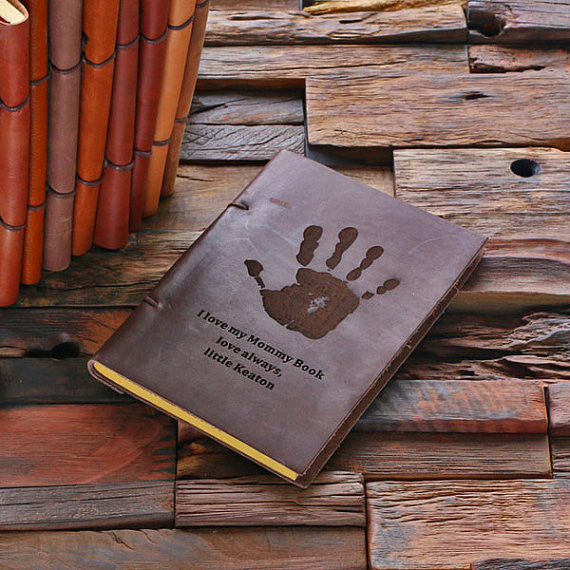 Personalized Leather Notebook Journal - Hand - Rion Douglas Gifts - 1