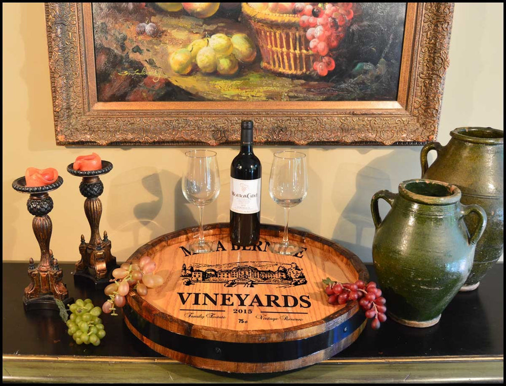 Maya Vineyards Personalized Quarter Barrel Lazy Susan - Rion Douglas Gifts - 2