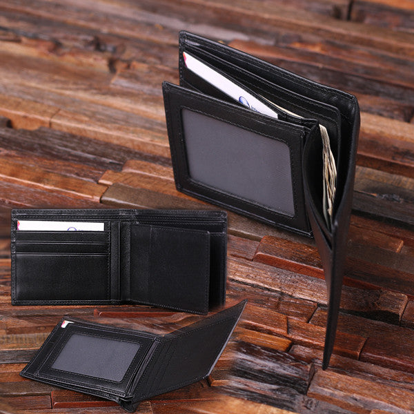 Father's Day Engraved Leather Wallet