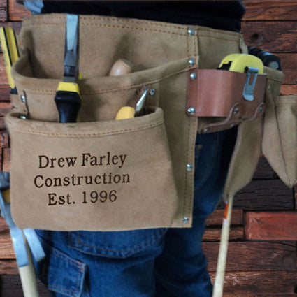 Engraved Suede Complete Tool Belt - Rion Douglas Gifts - 1
