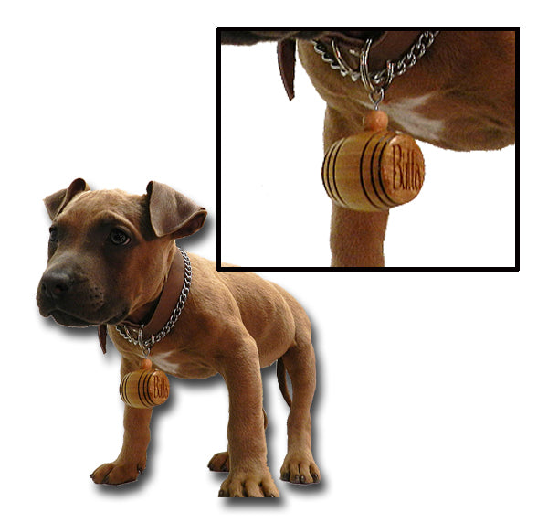 Personalized Mini Barrel Dog Charm