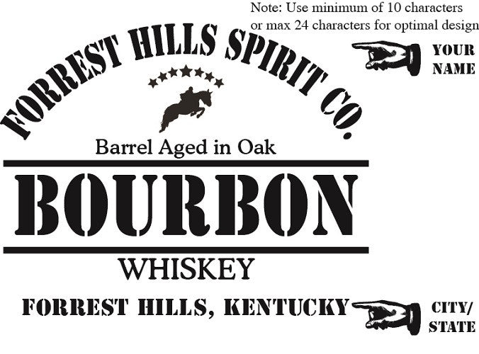 Derby Bourbon Personalized Oak Barrel - Rion Douglas Gifts - 2