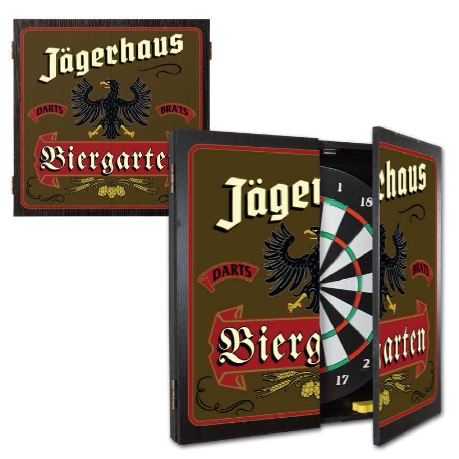 Personalized Dartboard and Cabinet Set