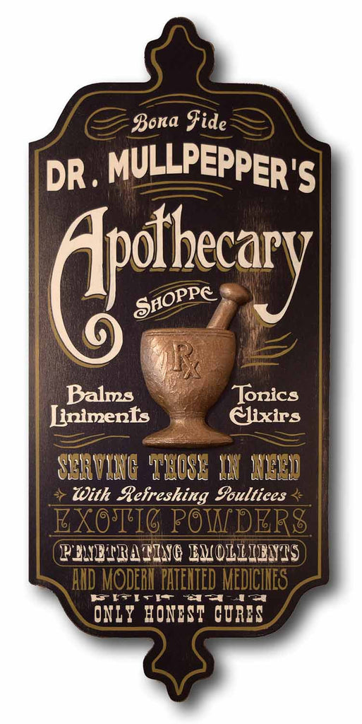 Apothecary - Personalized Dubliner Wood Sign