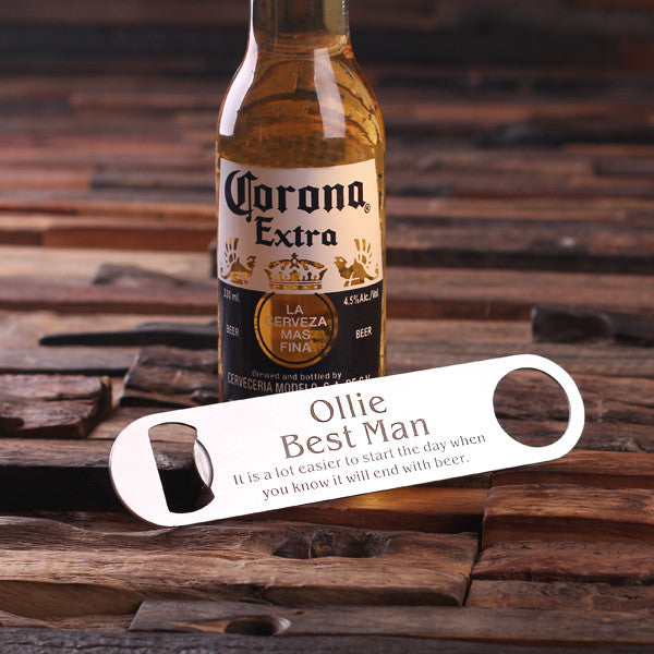 A Personalized Stainless Steel Beer Bottle Opener - Rion Douglas Gifts - 3