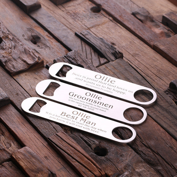 A Personalized Stainless Steel Beer Bottle Opener - Rion Douglas Gifts - 1