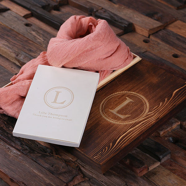 Beautiful Shawl, Personalized Journal/Diary, and Wooden Box Set - 13 Colors - Rion Douglas Gifts - 7