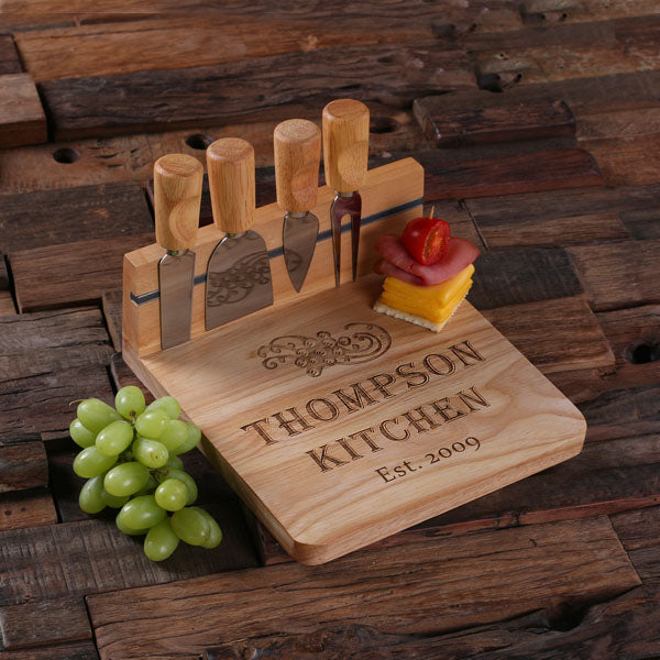 Bamboo Wood Bread Cheese Serving Tray