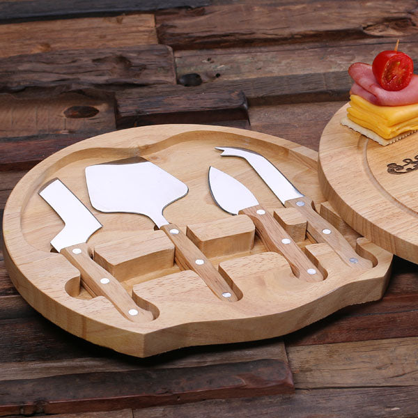 Bamboo Wood Bread Cheese Serving Tray 