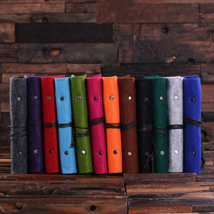 A Personalized Felt Notebook/Journal in 12 Vibrant Colors - Rion Douglas Gifts - 2