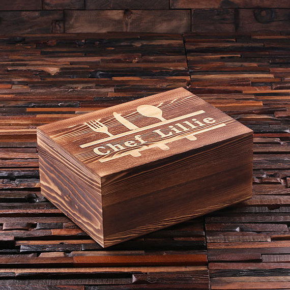 Culinary Gift Set w/Keepsake Box – Utensils, Recipe Journal, Shakers - Rion Douglas Gifts - 5