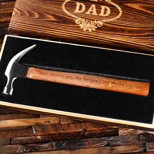 Personalized Engraved Hammer with Wood Box