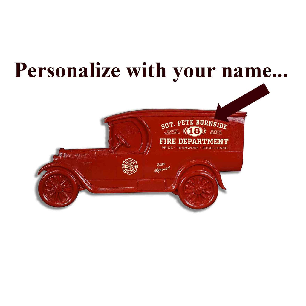 Custom Fire Department Model T Truck Sign