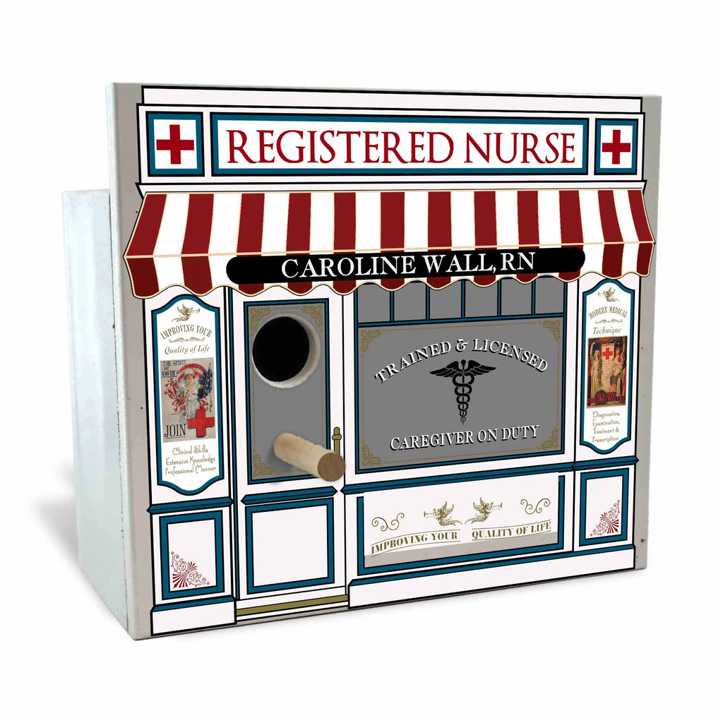 Personalized Birdhouse Bird House - Registered Nurse