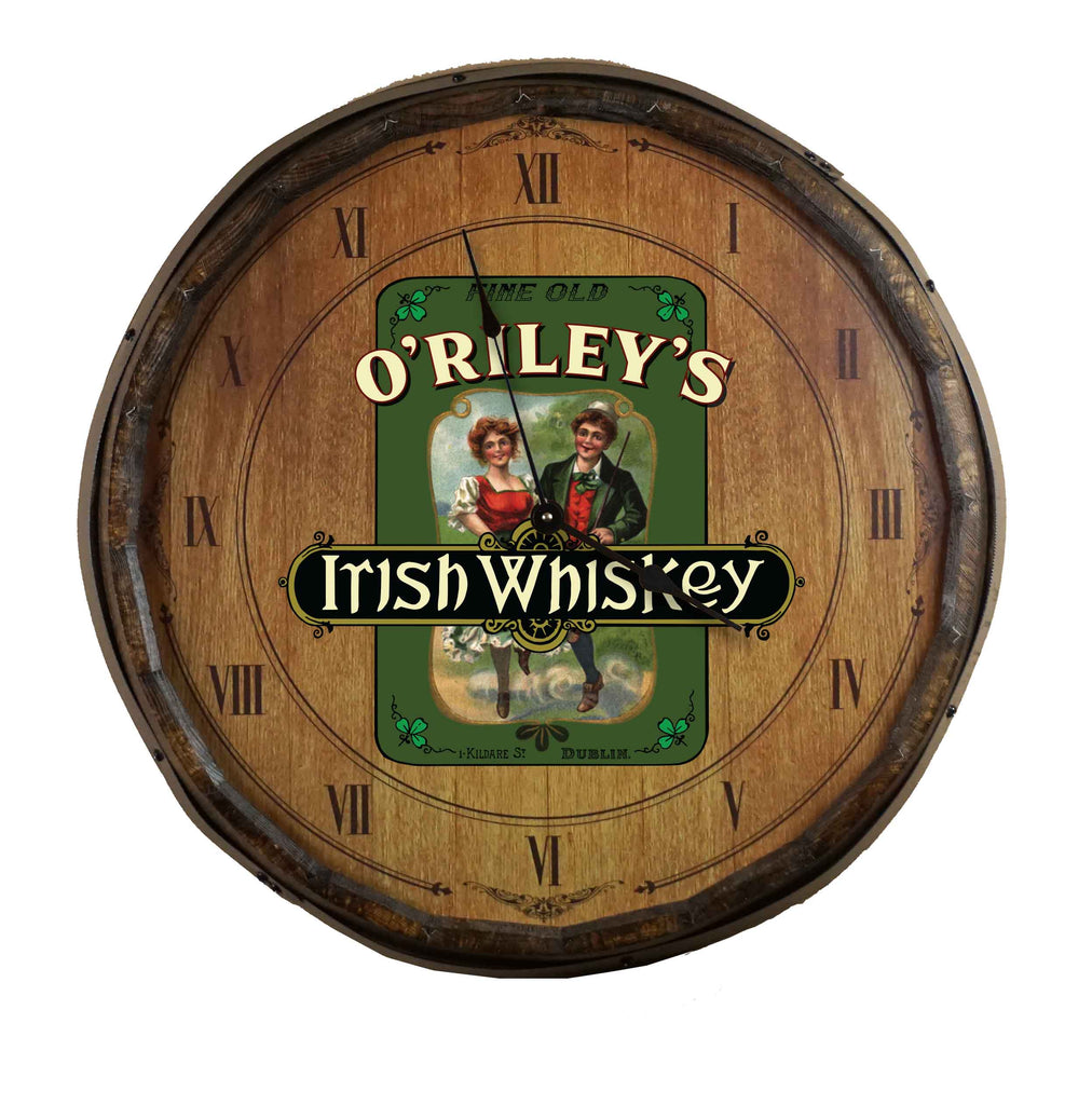 Irish Personalized Quarter Barrel Clock