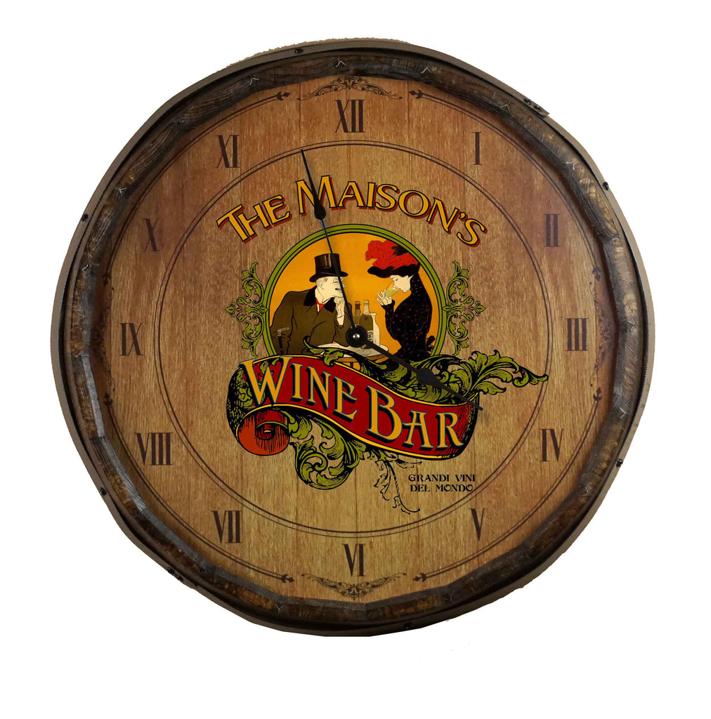 Personalized Quarter Barrel Clock