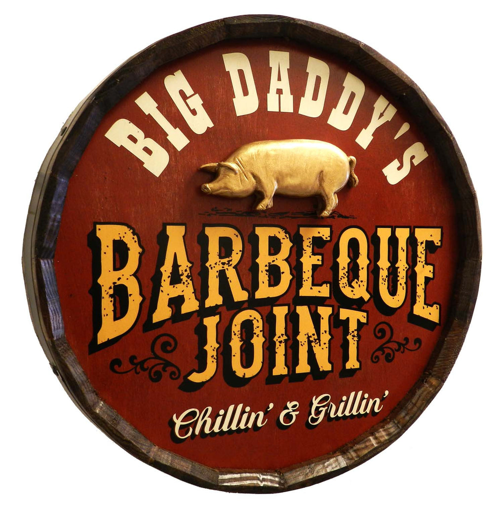 BBQ Joint - Personalized Quarter Barrel Sign - Rion Douglas Gifts - 2