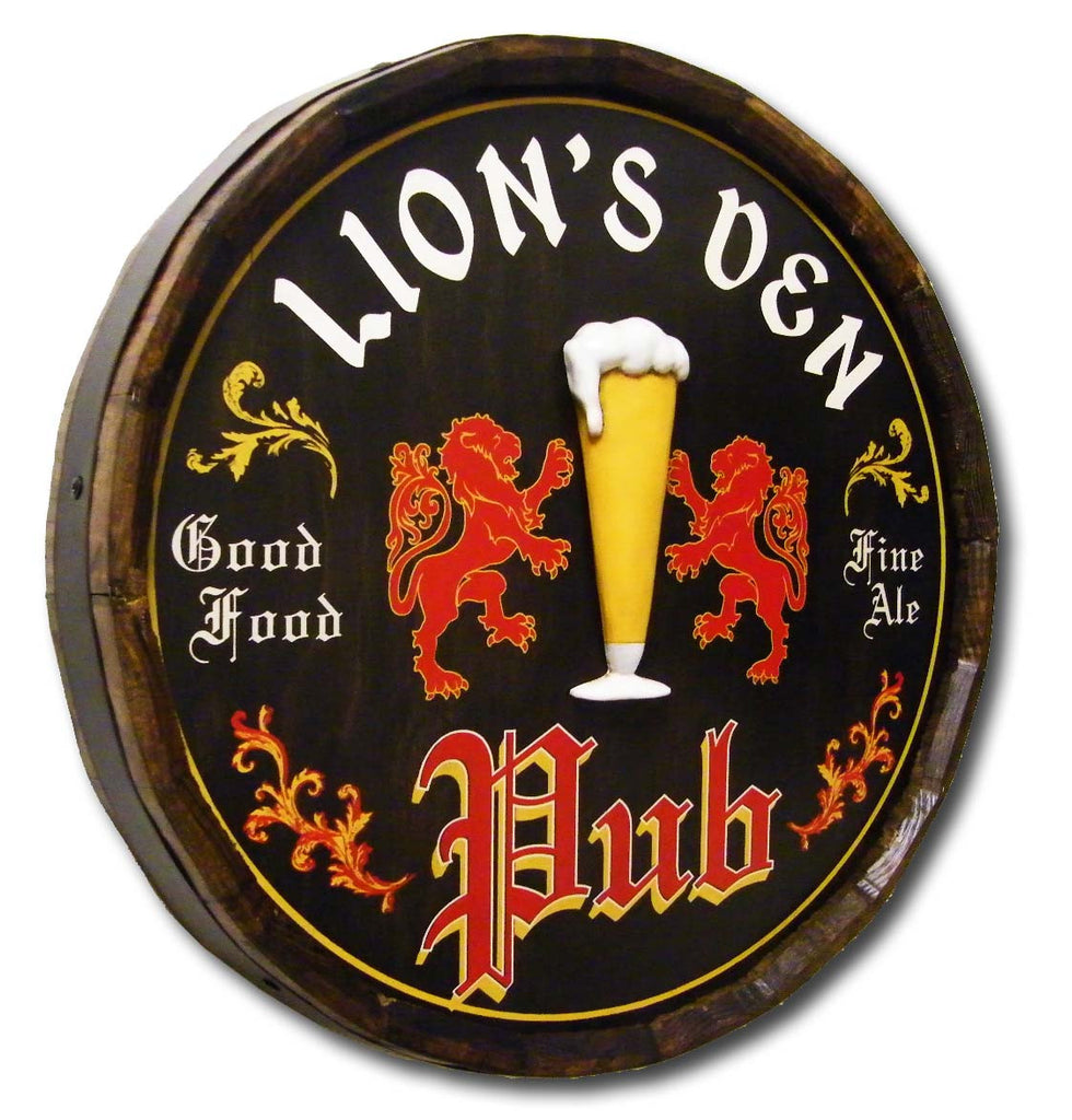 English Pub - Personalized Quarter Barrel Sign - Rion Douglas Gifts - 2