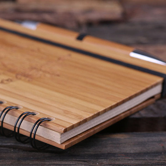 Spiral Bamboo Notebook, Pen and 4 Kitchen Utensils - Rion Douglas Gifts - 6