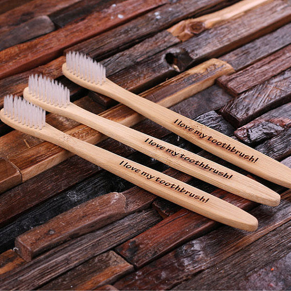 Personalized 3 piece Wooden Toothbrush Set - Rion Douglas Gifts - 2