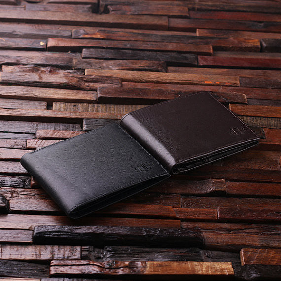 Father's Day Engraved Leather Wallet
