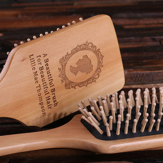Personalized Wood Brush - Rion Douglas Gifts - 2