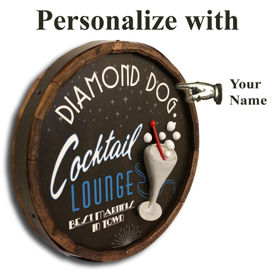 Cocktail Lounge - Personalized Quarter Barrel Sign - Rion Douglas Gifts - 2