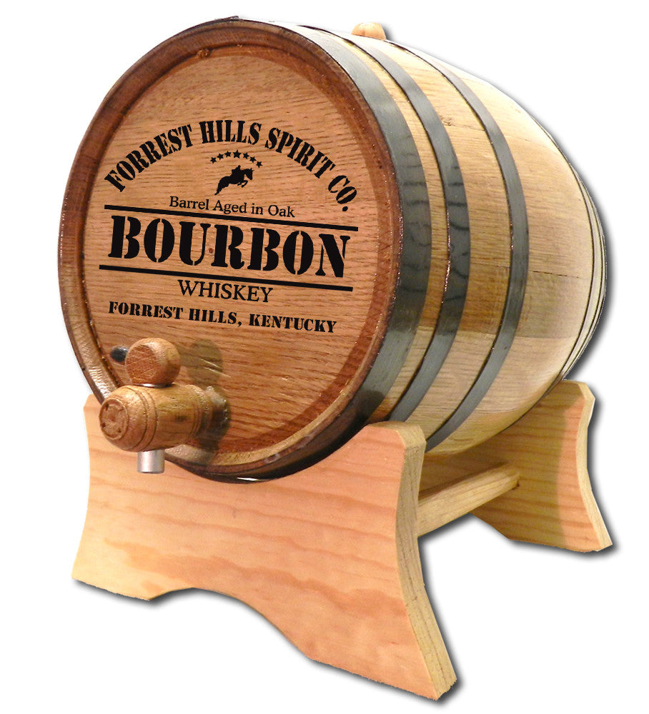 Derby Bourbon Personalized Oak Barrel - Rion Douglas Gifts - 1