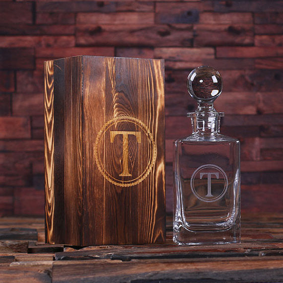 Engraved Whiskey Decanter 