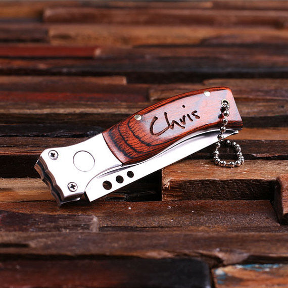 Personalized Pocket Knife – Dagger with Optional Wood Box