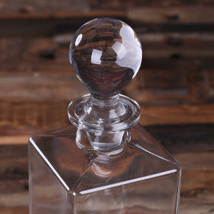 Personalized Glass Decanter with Round Stopper